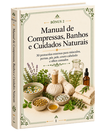 Capa do bônus Manual de Compressas, Banhos e Cuidados Naturais